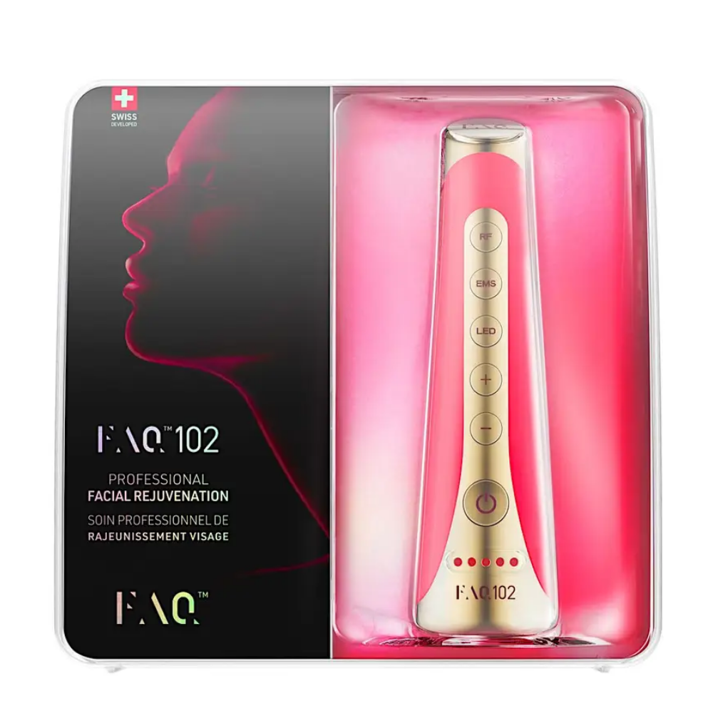 FOREO FAQ 102 High Frequency & Red Light Facial Rejuvenation Wand Pink Ruby