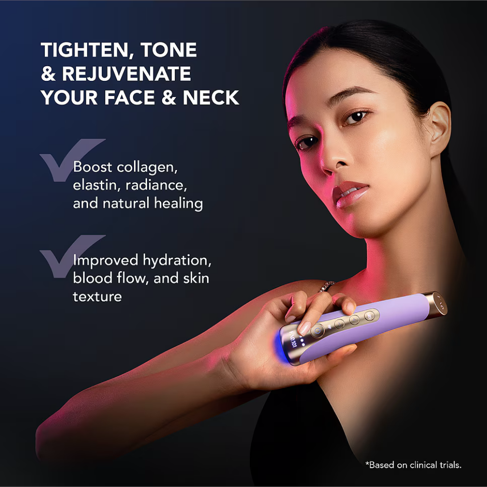 FOREO FAQ 101 Radio Frequency & Red Light Facial Rejuvenation Wand Amethyst