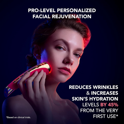 FOREO FAQ 102 High Frequency & Red Light Facial Rejuvenation Wand Pink Ruby