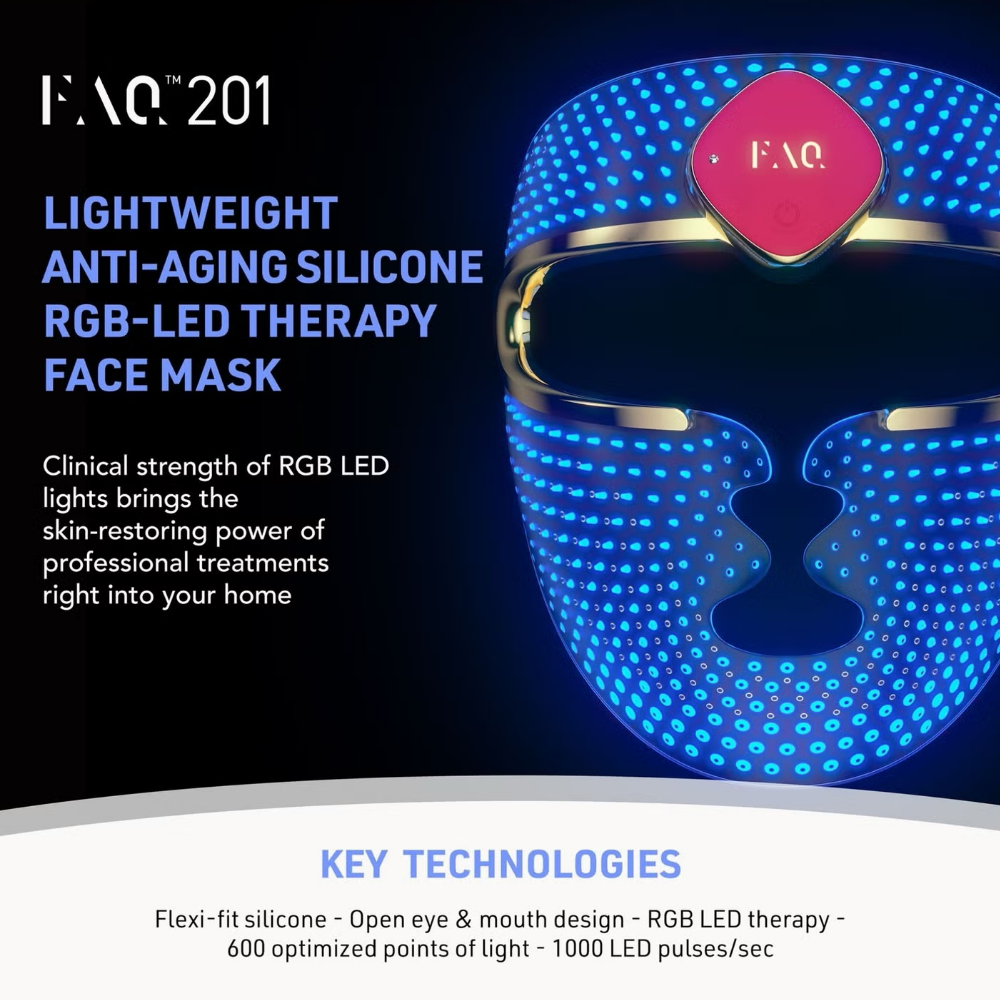 FOREO FAQ 201 Red Light Therapy Silicone LED Face Mask