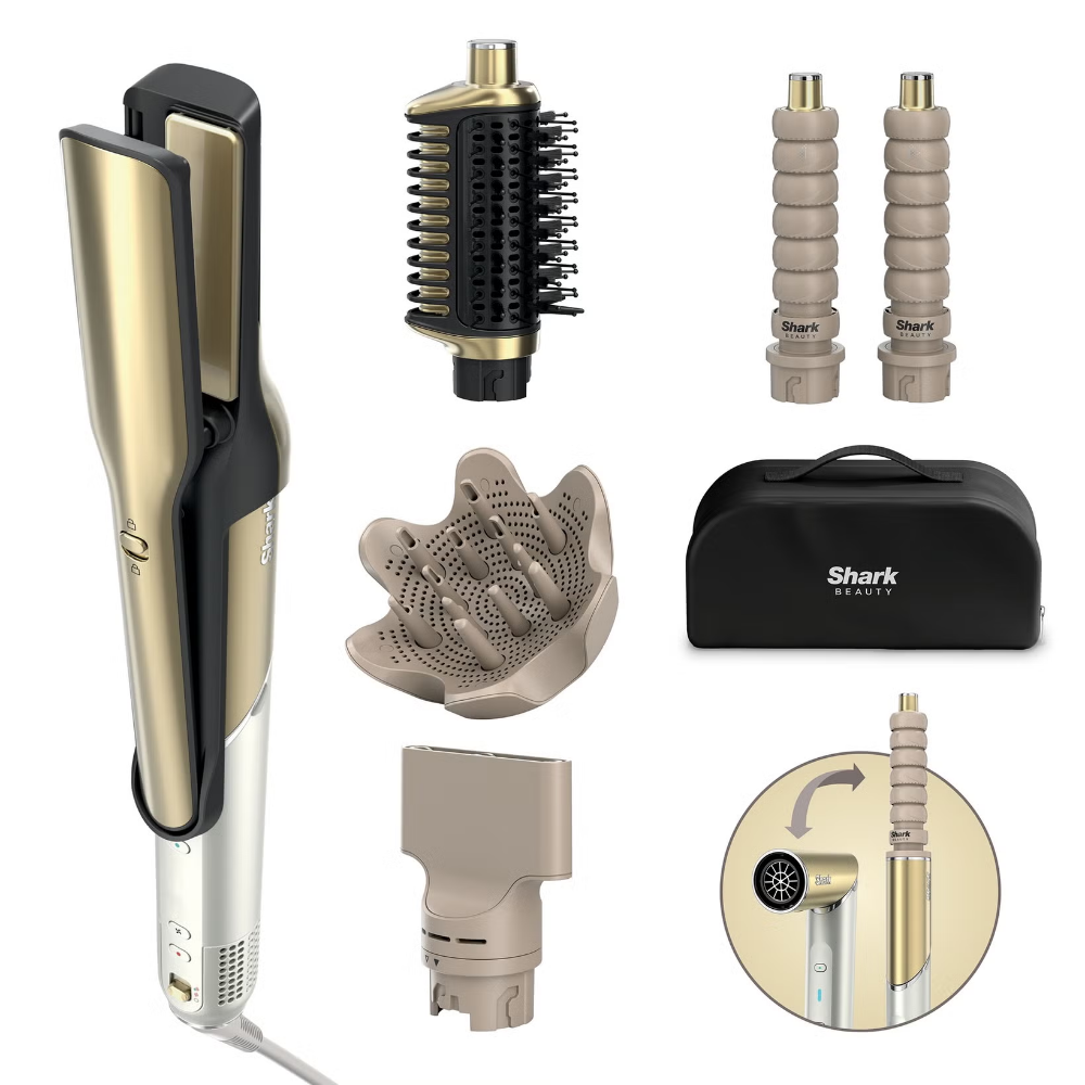 Shark Beauty Glam Ceramic & Air Styling Drying System with Diffuser Gold