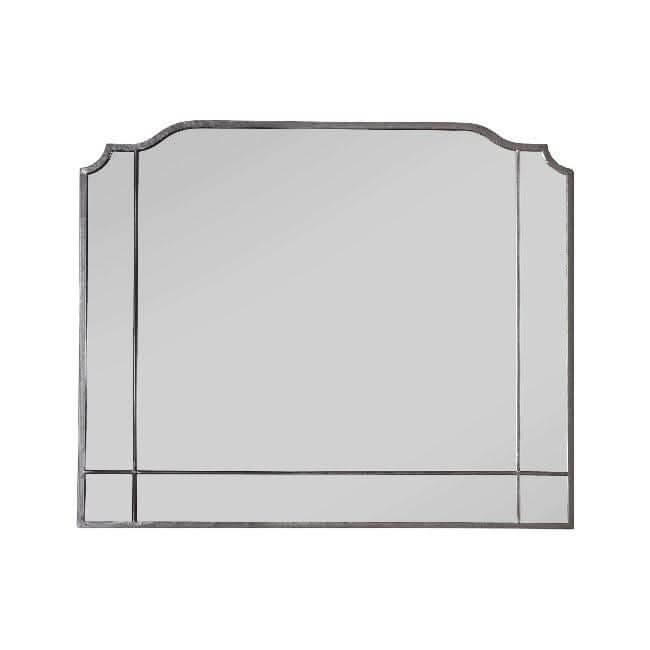Art Deco Overmantle Mirror in Grey 105cm x 86.5cm