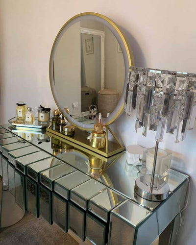 Pre Order End June Anne Round Hollywood Mirror Gold 60x67CM