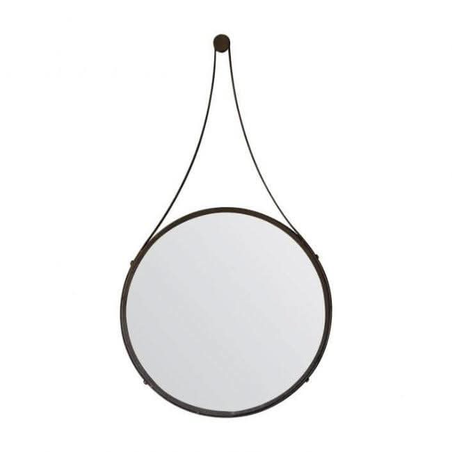 Large Broadway Round Strap Mirror
